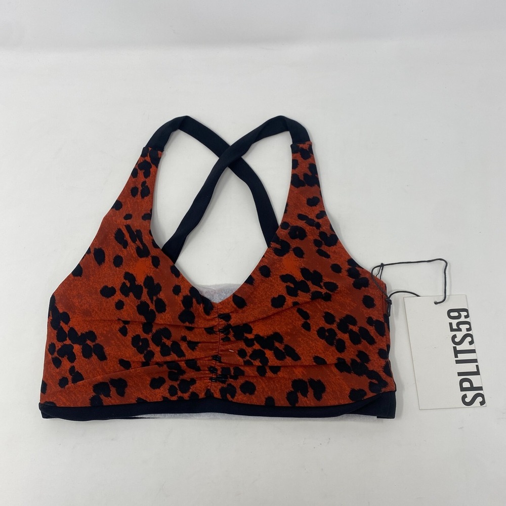 New Splits59 S59 Sports Bra Bruna Airweight Brick Animal Print Size XSmall XS